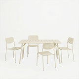 Set de sufragerie exterior Moraja Deraby I, 5 piese, Crem, 140x80x72 cm