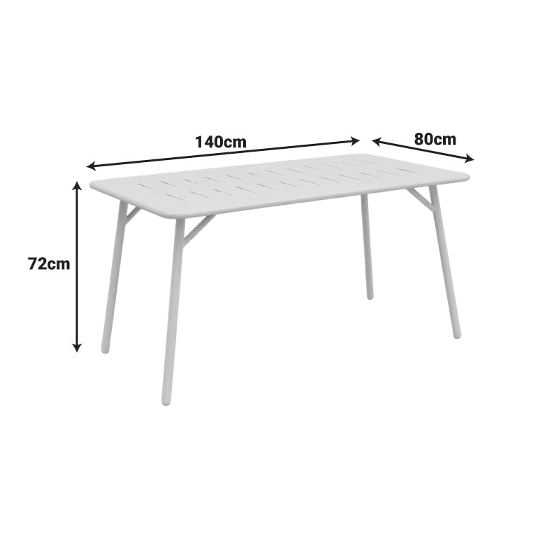 Set de sufragerie exterior Moraja Federal, 5 piese, Crem, 140x80x72 cm