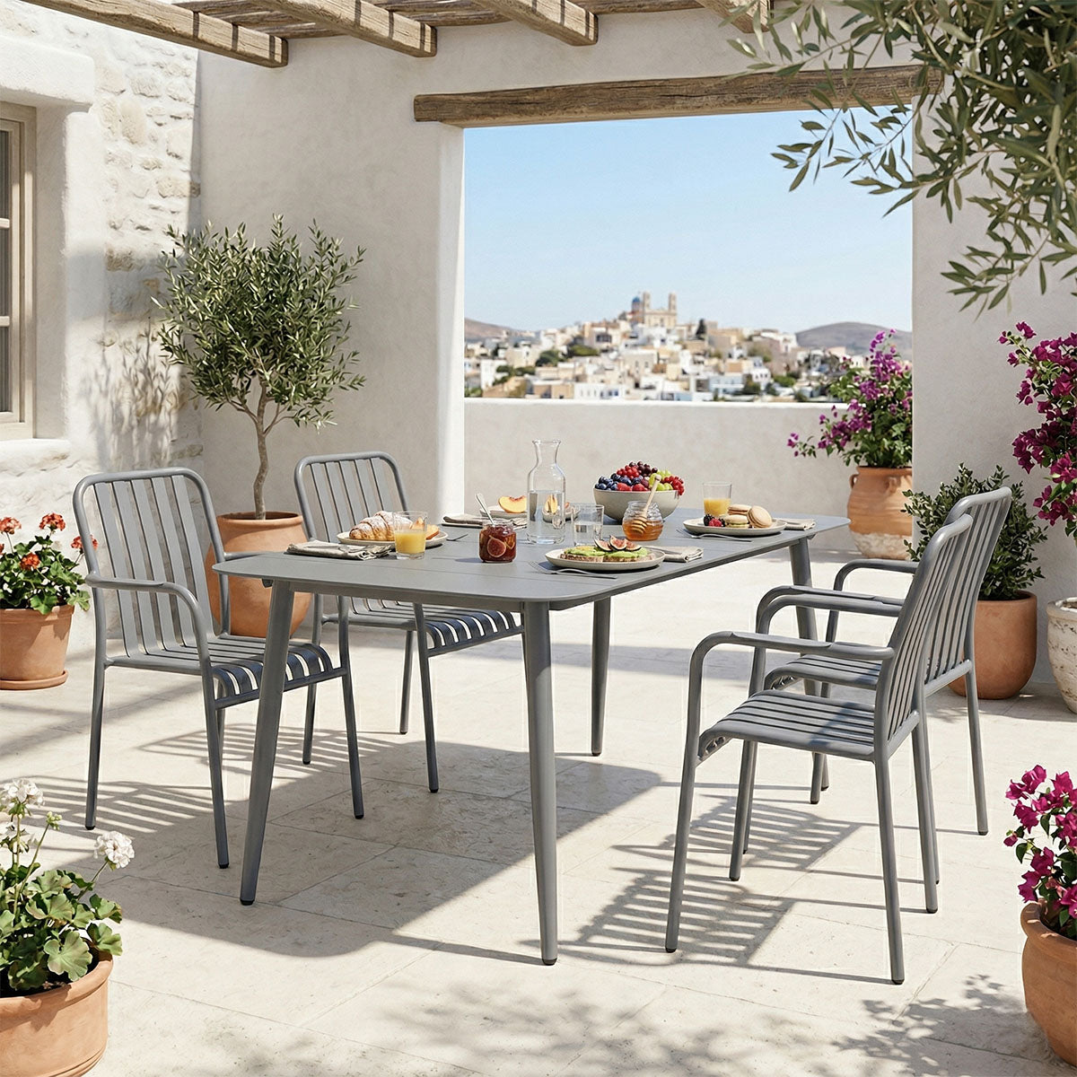 Set de sufragerie exterior Heven Vista, 5 piese, 150x80x72 cm - Set dining exterior Heven Vista, 5 piese, 150x80x72 cm - 200-001617