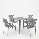 Set de sufragerie exterior Heven Vista, 5 piese, 80x80x72 cm - Antracit
