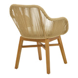 Set de sufragerie Kalie-Wooly, 7 piese, Bej-Natural, 220x90x75 cm