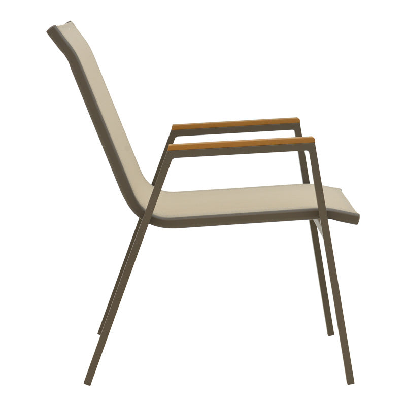 Set de sufragerie Lafla-Azelie, 7 piese, Sampanie-Natural, 160-240x100x75 cm