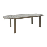 Set de sufragerie Lafla-Azelie, 7 piese, Sampanie-Natural, 160-240x100x75 cm