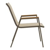 Set de sufragerie Lafla-Azelie, 9 piese, Sampanie-Natural, 160-240x100x75 cm