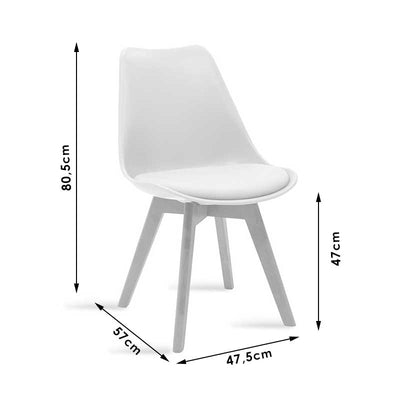 Set dining Natali-Gaston, 5 piese, Gri-Alb-Natural, 120x80x76 cm, foto produs 6