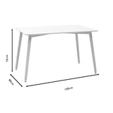 Set de sufragerie Natali-Gaston, 5 piese, Gri-Alb-Natural, 120x80x76 cm