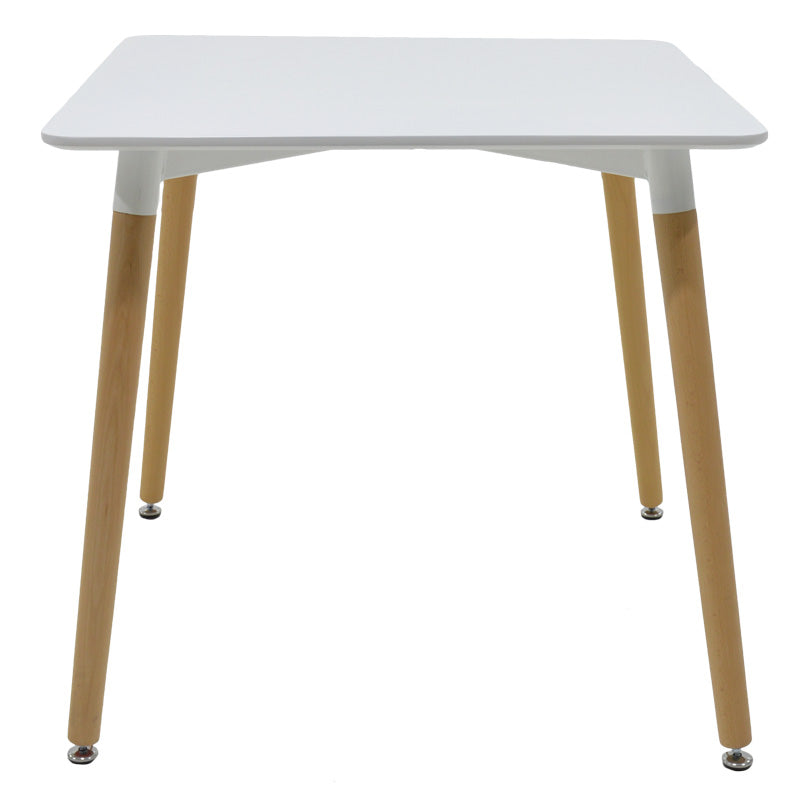 Set de sufragerie Natali-Parker, 3 piese, Alb-natural, 80x80x76 cm