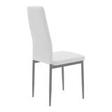 Set de sufragerie Natali-parker, 5 piese, Alb-Natural, 120x80x76 cm