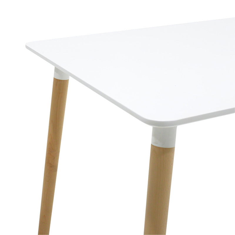 Set de sufragerie Natali-parker, 5 piese, Alb-Natural, 120x80x76 cm