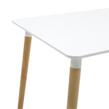 Set de sufragerie Natali-parker, 5 piese, Alb-Natural, 120x80x76 cm