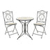 Set de sufragerie Sellis, 3 piese, Mozaic, Negru, 60x60x70 cm