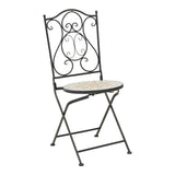 Set de sufragerie Sellis, 3 piese, Mozaic, Negru, 60x60x70 cm