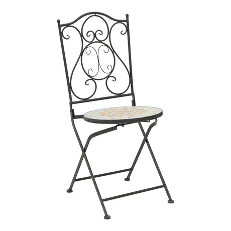 Set de sufragerie Sellis, 3 piese, Mozaic, Negru, 60x60x70 cm