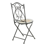 Set de sufragerie Sellis, 3 piese, Mozaic, Negru, 60x60x70 cm