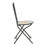 Set de sufragerie Sellis, 3 piese, Mozaic, Negru, 60x60x70 cm