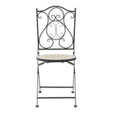 Set de sufragerie Sellis, 3 piese, Mozaic, Negru, 60x60x70 cm