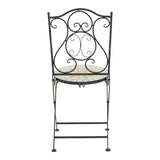 Set de sufragerie Sellis, 3 piese, Mozaic, Negru, 60x60x70 cm