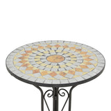 Set de sufragerie Sellis, 3 piese, Mozaic, Negru, 60x60x70 cm