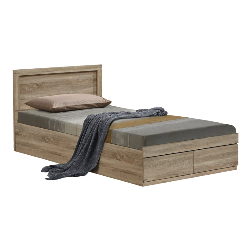 Set dormitor Olympus Sonoma, Lemn, Set 4 piese, Pat 120x200 cm