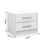 Set dormitor Olympus White, Lemn, Set 4 piese, Pat 140x200 cm