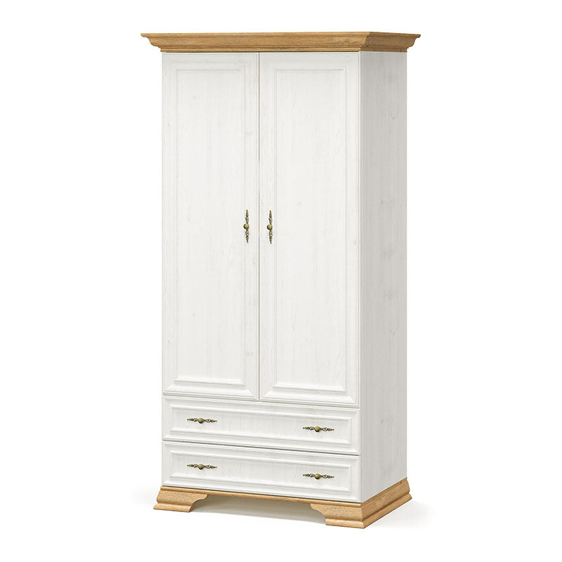 Set Dormitor Jaden cu Pat, Oak-Alb, Lemn, 160x200 cm, perspectiva suplimentara