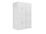 Set Dulap Baie pentru Masina de spalat, uscator si masa de calcat, Miranda, Alb, 71x194x69 cm, 54x194x52 cm