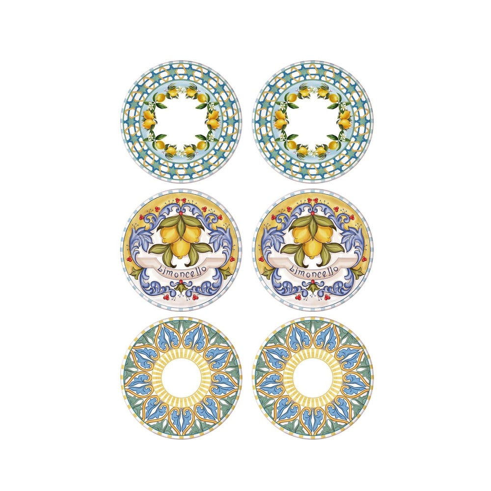Set farfurii, Multicolor, 19 cm