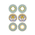 Set farfurii, Multicolor, 19 cm