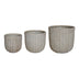 Set Ghivece Ceramice Kallena, Gri-Bej, Diverse - Set de 3 Bucăți, 45x45x44 cm