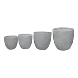 Set ghivece Verveta, Ceramică, diverse, 4 piese, Gri, 45x45x44 cm