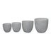Set ghivece Verveta, Ceramică, diverse, 4 piese, Gri, 45x45x44 cm