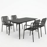Set de sufragerie exterior Heven Vista, 5 piese, 120x70x72 cm - Negru