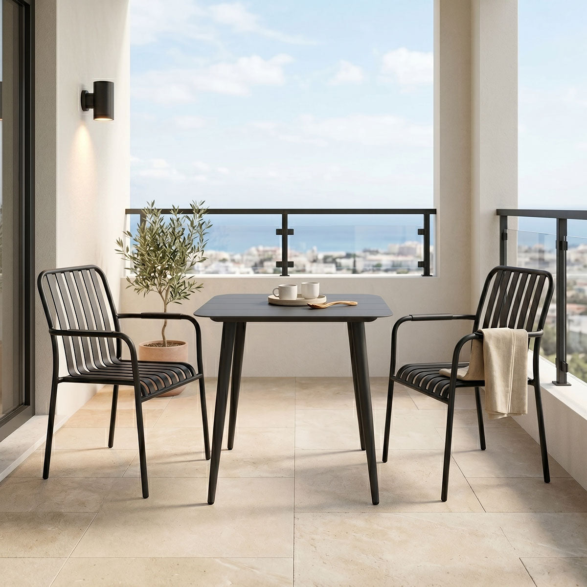 Set de sufragerie exterior Heven Vista, 3 piese, 80x80x72 cm - Set dining exterior Heven Vista, 3 piese, 80x80x72 cm - 200-001597