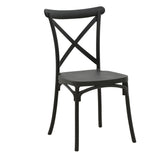 Set grădină masă și scaune Crossie, Antracit, Ø60x75 cm