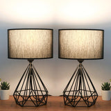 Set Lampă De Masă (2 Bucăți) Taylor, Negru, 24x15x41 cm