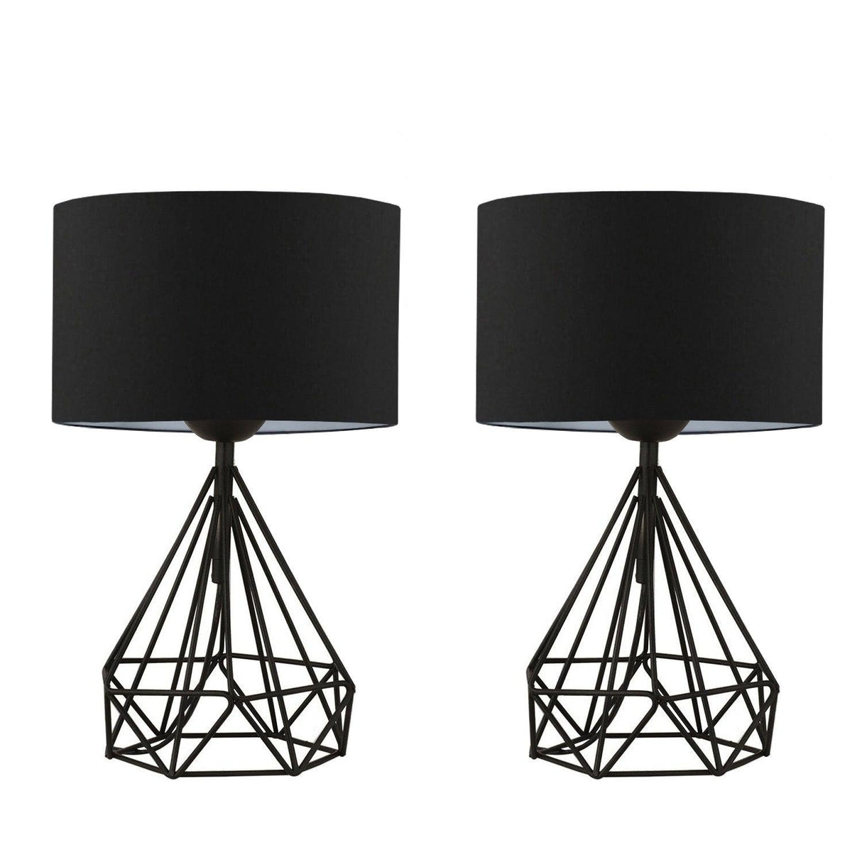 Set Lampă De Masă (2 Bucăți) Taylor, Negru, 24x15x41 cm