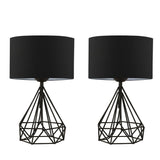 Set Lampă De Masă (2 Bucăți) Taylor, Negru, 24x15x41 cm