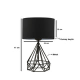 Set Lampă De Masă (2 Bucăți) Taylor, Negru, 24x15x41 cm
