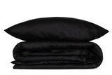 Set Lenjerie de pat Black Night, Satin premium, 200x220 cm