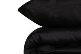 Set Lenjerie de pat Black Night, Satin premium, 200x220 cm