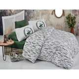 Set Lenjerie de pat double, 100% Bumbac Ranforce, Alb, 220x200 cm
