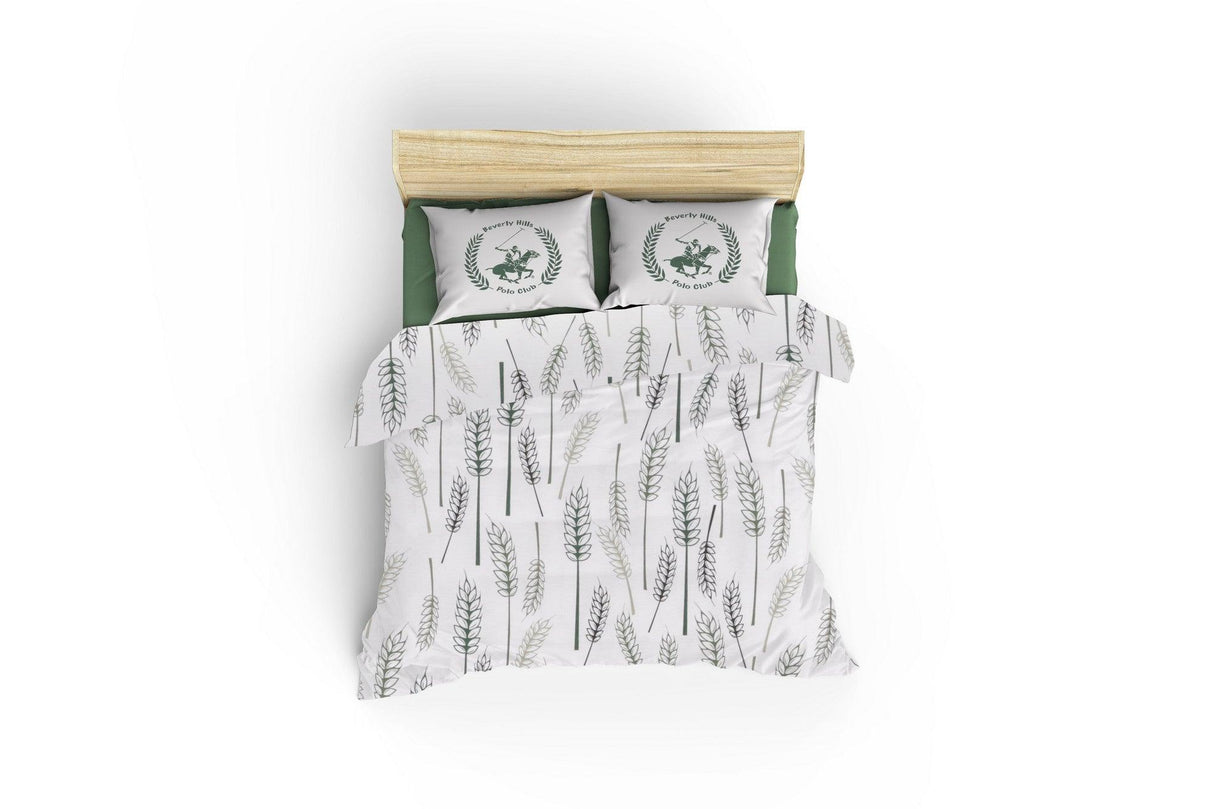 Set Lenjerie de pat double, 100% Bumbac Ranforce, Alb, 220x200 cm
