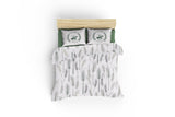 Set Lenjerie de pat double, 100% Bumbac Ranforce, Alb, 220x200 cm