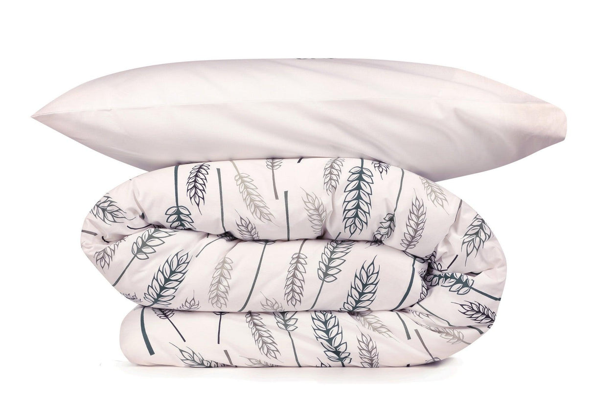 Set Lenjerie de pat double, 100% Bumbac Ranforce, Alb, 220x200 cm