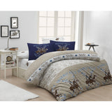 Set Lenjerie de pat double, 100% Bumbac Ranforce, Bej, 220x200 cm
