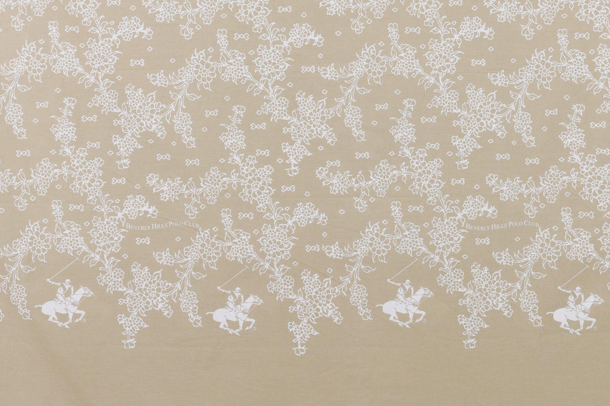 Set Lenjerie de pat double, 100% Bumbac Ranforce, Crem, 220x200 cm