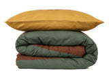 Set Lenjerie de pat double, 100% Bumbac Ranforce, Galben, 220x160 cm