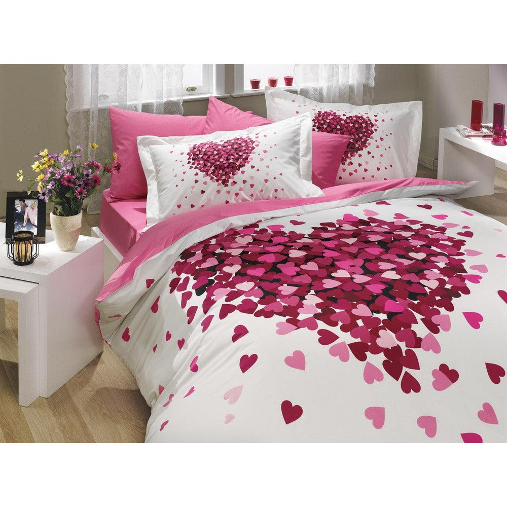 Set Lenjerie de pat double, Liliac, Mov, 220x200 cm