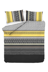 Set Lenjerie de pat double, Ranforce, Galben, 200x220 cm