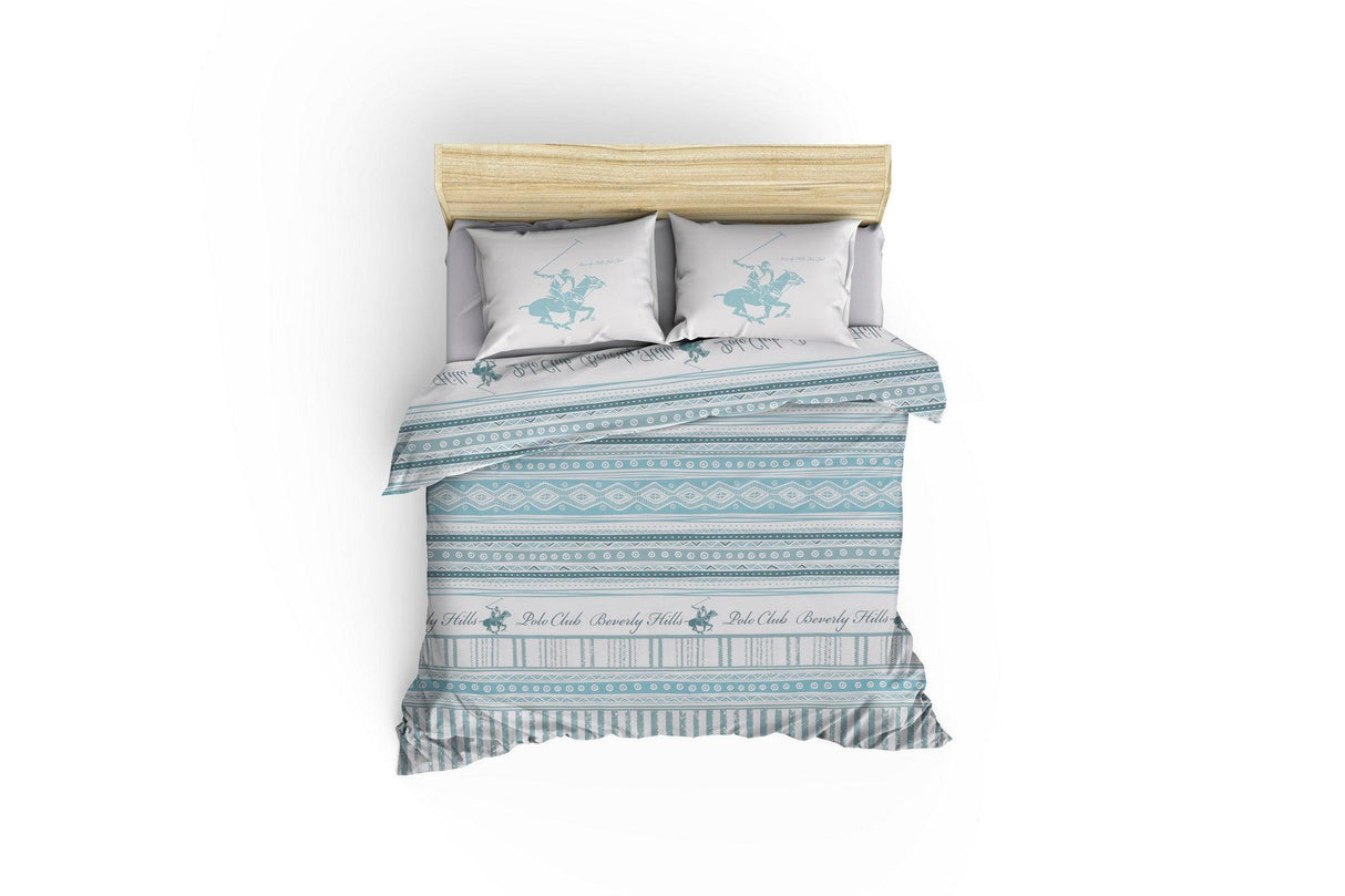 Set Lenjerie de pat double, 100% Bumbac Ranforce, Verde, 220x160 cm